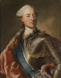 Hegnenberg-Dux gróf arcképe a választási bajor Szent György lovagrenddel és a Hubertus-renddel